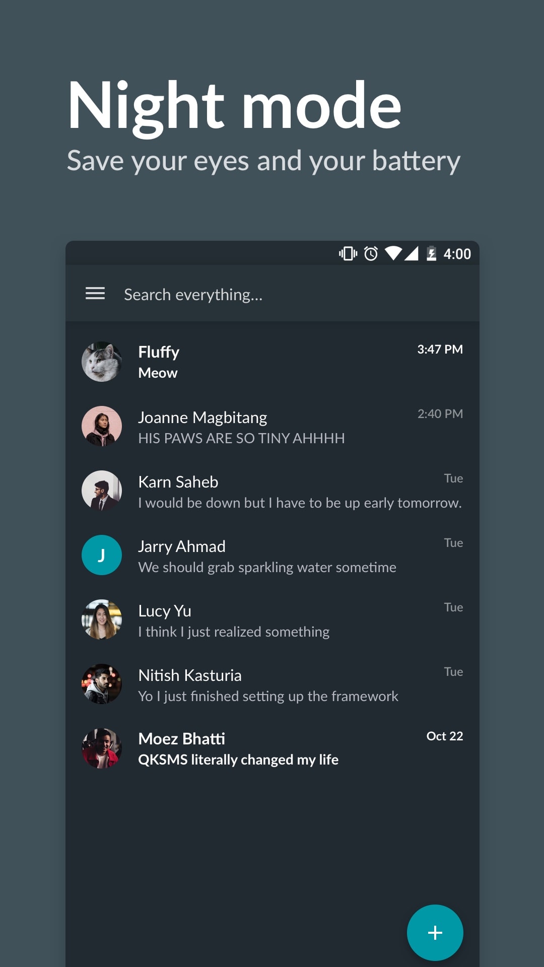 QKSMS Messaging App — interface preview